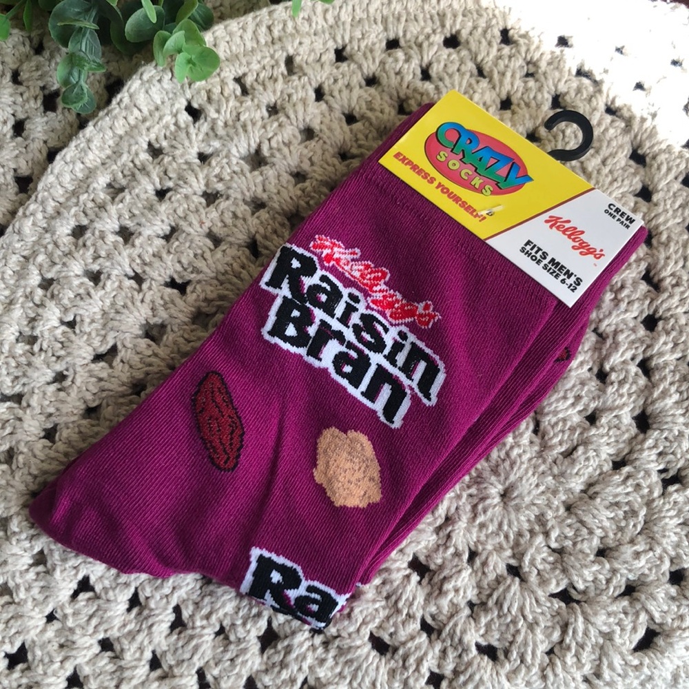 Crazy Socks Kellogg’s RAISIN BRAN Men’s Crew Socks